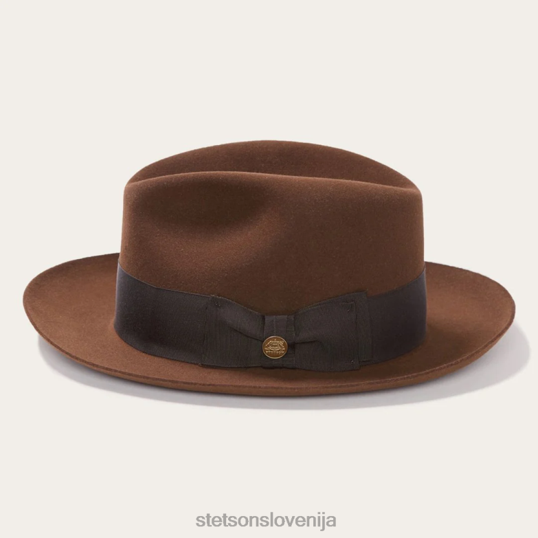 Stetson uniseks tempeljska fedora Z6H8895 mink pokrivala