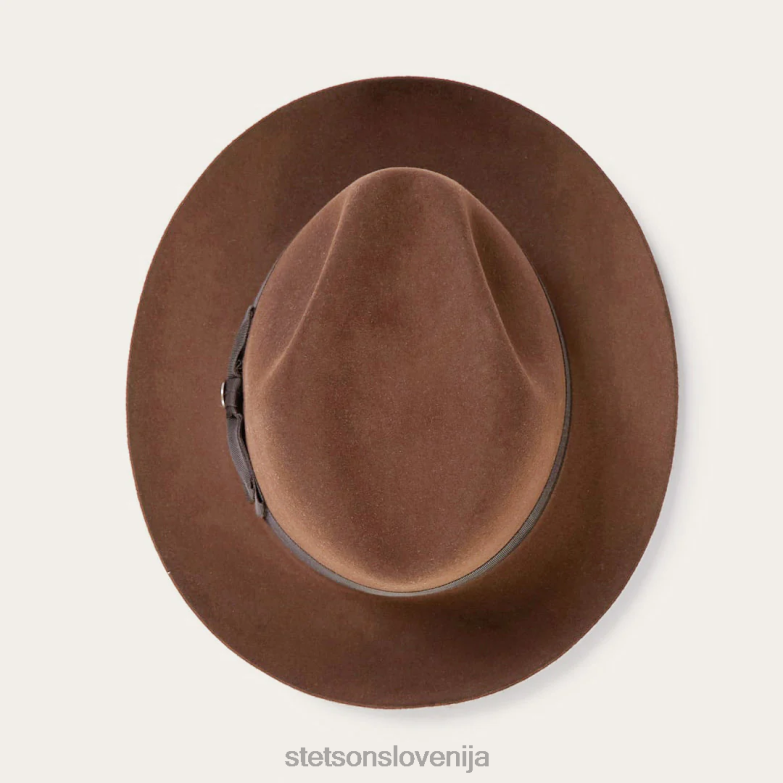 Stetson uniseks tempeljska fedora Z6H8895 mink pokrivala