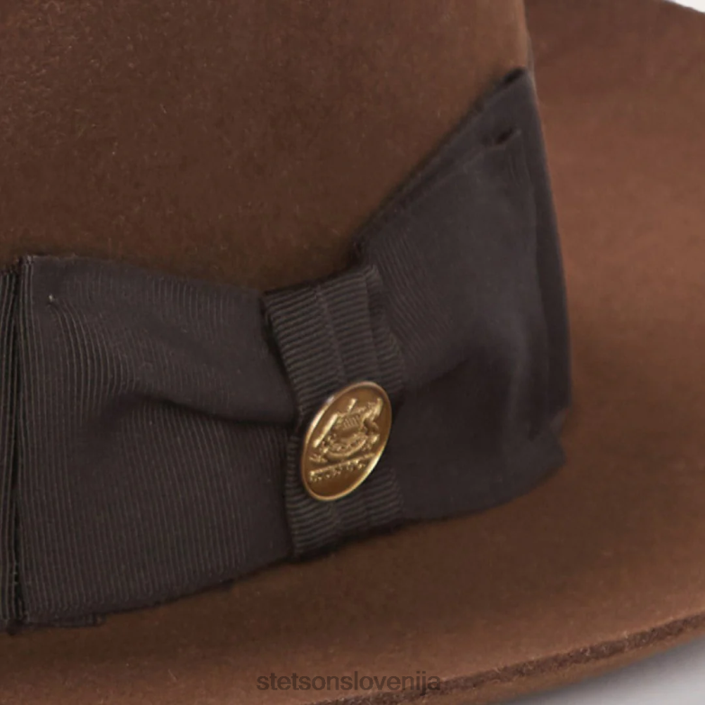 Stetson uniseks tempeljska fedora Z6H8895 mink pokrivala