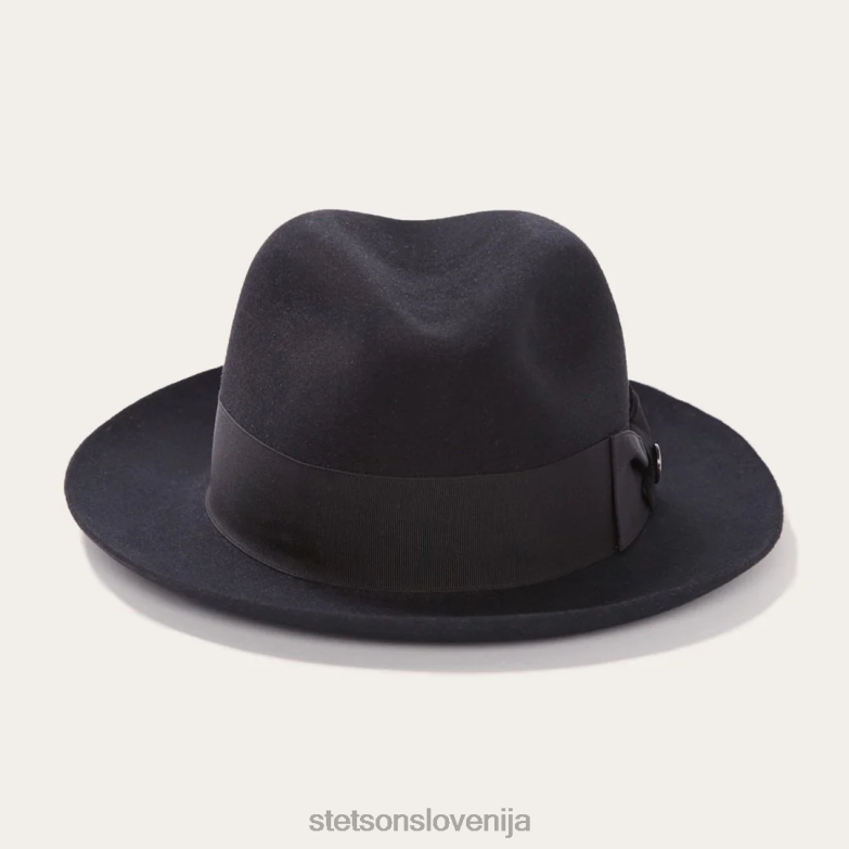 Stetson uniseks tempeljska fedora Z6H8896 Črna pokrivala