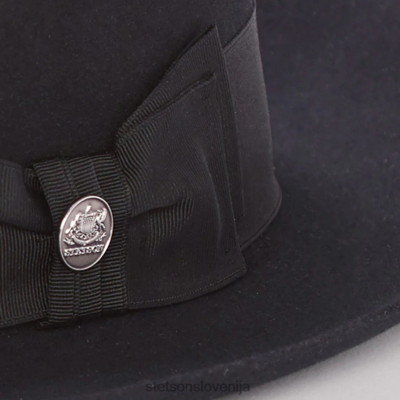 Stetson uniseks tempeljska fedora Z6H8896 Črna pokrivala