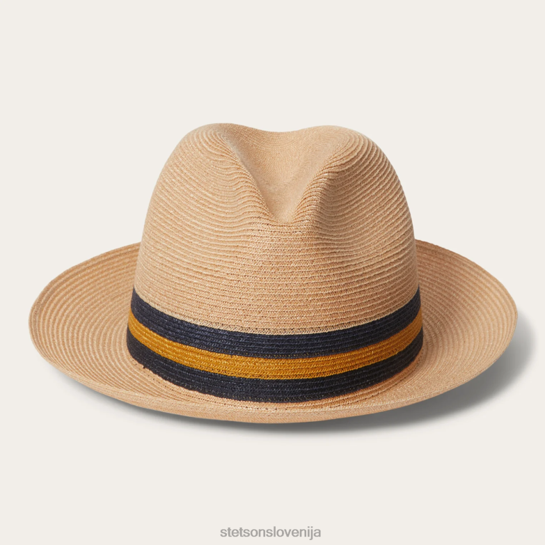 Stetson uniseks triadna slamnata fedora Z6H88157 gorčica pokrivala