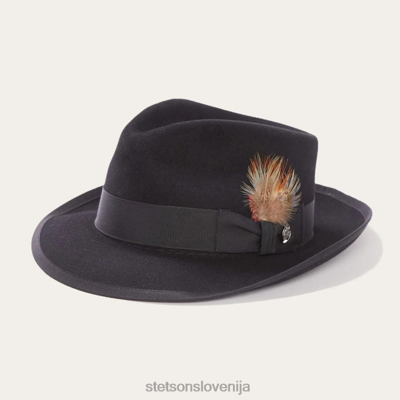 Stetson uniseks whippet fedora Z6H8812 Črna pokrivala
