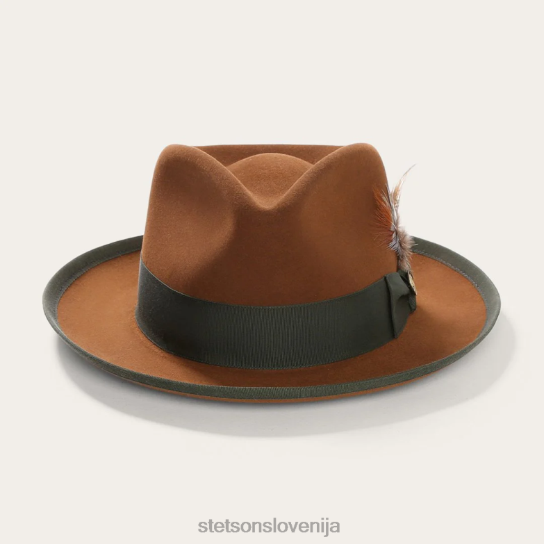 Stetson uniseks whippet fedora Z6H8887 konjak pokrivala