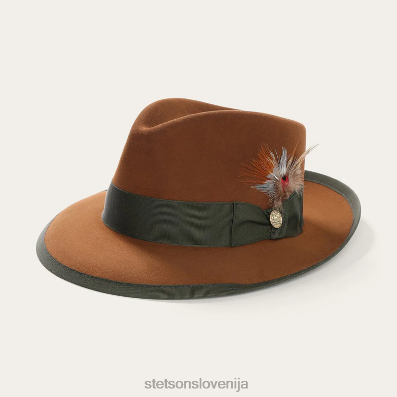 Stetson uniseks whippet fedora Z6H8887 konjak pokrivala