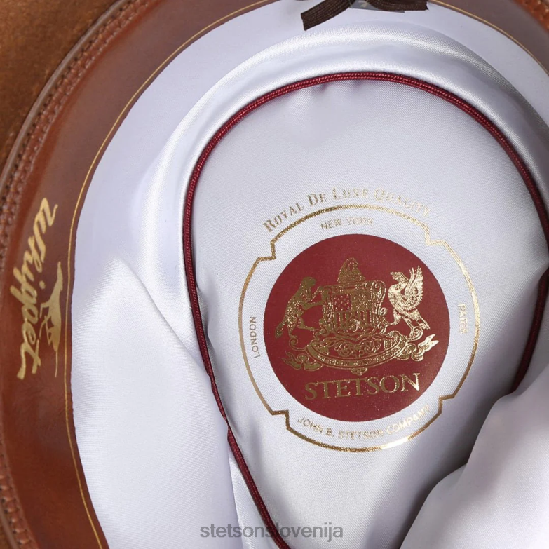 Stetson uniseks whippet fedora Z6H8887 konjak pokrivala