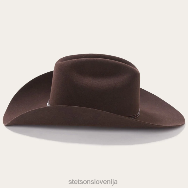 Stetson uniseks 72 llano 4x kavbojski klobuk Z6H8876 čokolada pokrivala