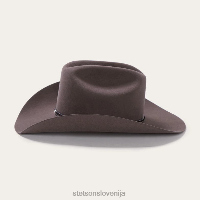 Stetson uniseks angus 6x kavbojski klobuk Z6H8872 granit pokrivala