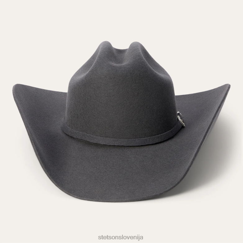 Stetson uniseks brenham 4x kavbojski klobuk Z6H8833 Črna pokrivala