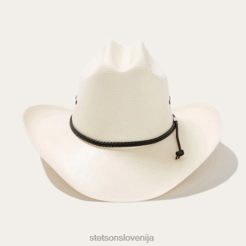 Stetson uniseks carson 10x slamnati kavbojski klobuk Z6H88175 naravno pokrivala