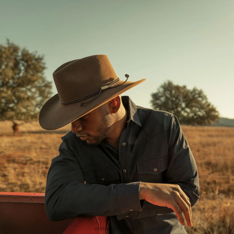 Stetson uniseks carson 6x kavbojski klobuk Z6H8899 želod pokrivala