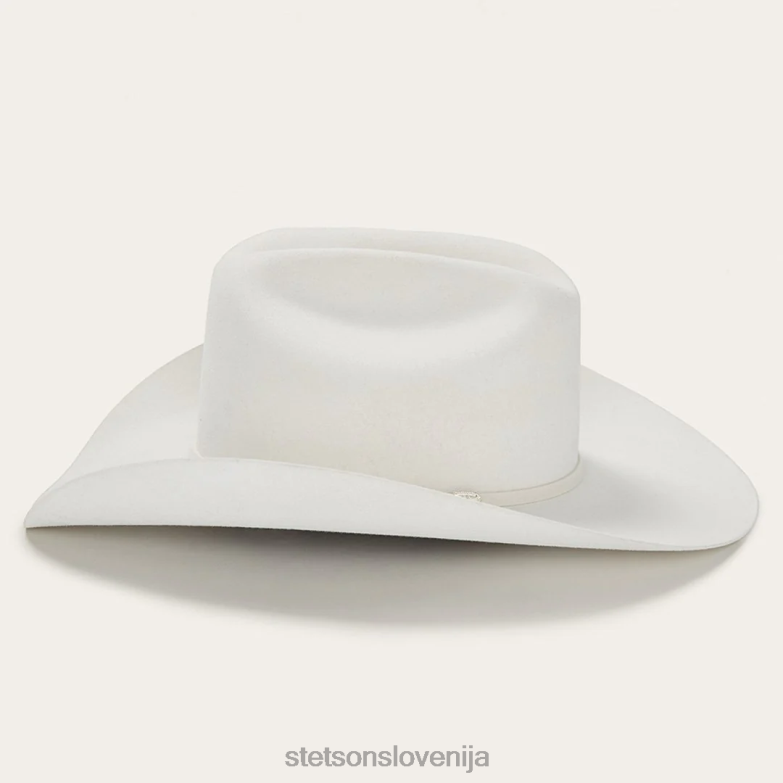 Stetson uniseks deadwood 4x kavbojski klobuk Z6H8828 bela pokrivala