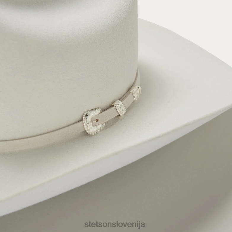 Stetson uniseks deadwood 4x kavbojski klobuk Z6H8828 bela pokrivala