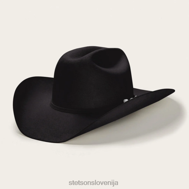 Stetson uniseks deadwood 4x kavbojski klobuk Z6H8829 Črna pokrivala