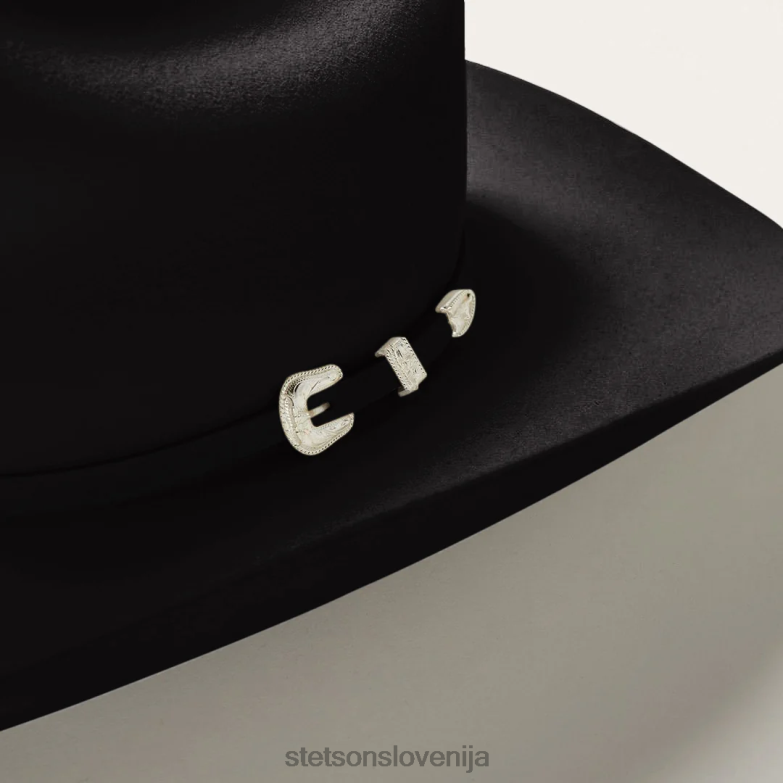 Stetson uniseks deadwood 4x kavbojski klobuk Z6H8829 Črna pokrivala