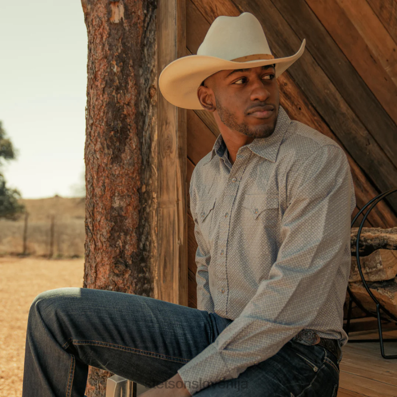 Stetson uniseks el noble 500x slamnati kavbojski klobuk Z6H88131 naravno pokrivala