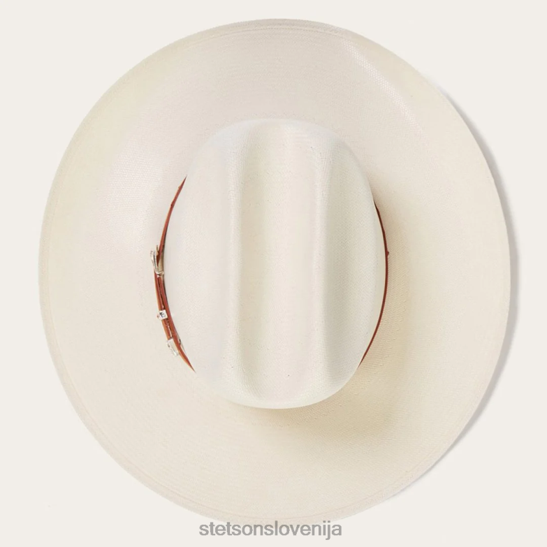 Stetson uniseks el noble 500x slamnati kavbojski klobuk Z6H88131 naravno pokrivala
