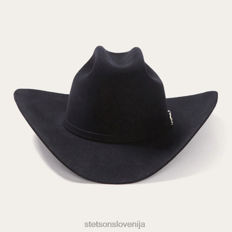 Stetson uniseks el patron 48 premier 30x kavbojski klobuk Z6H88126 Črna pokrivala