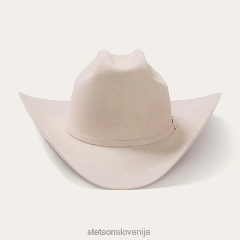 Stetson uniseks el patron 48 premier 30x kavbojski klobuk Z6H88128 srebrnotrebušček pokrivala