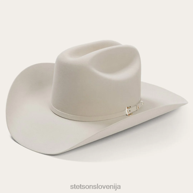 Stetson uniseks el patron 75 premier 30x kavbojski klobuk Z6H88122 srebrnotrebušček pokrivala