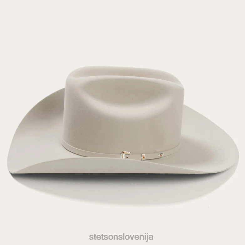 Stetson uniseks el patron 75 premier 30x kavbojski klobuk Z6H88122 srebrnotrebušček pokrivala