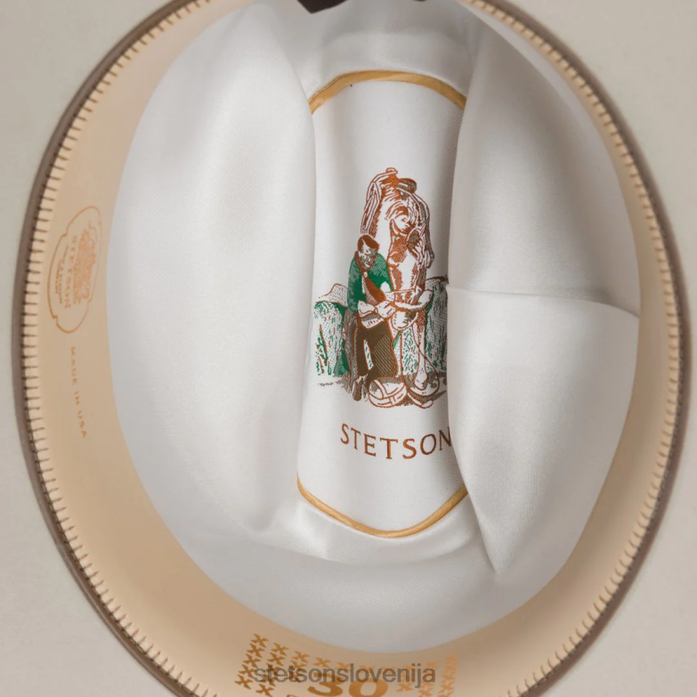 Stetson uniseks el patron 75 premier 30x kavbojski klobuk Z6H88122 srebrnotrebušček pokrivala