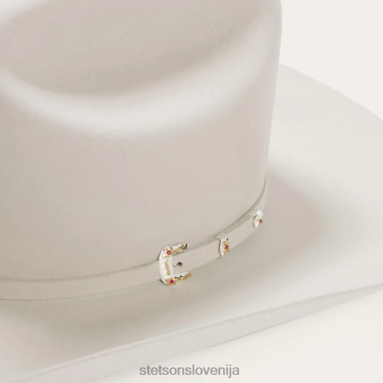 Stetson uniseks el patron 75 premier 30x kavbojski klobuk Z6H88122 srebrnotrebušček pokrivala