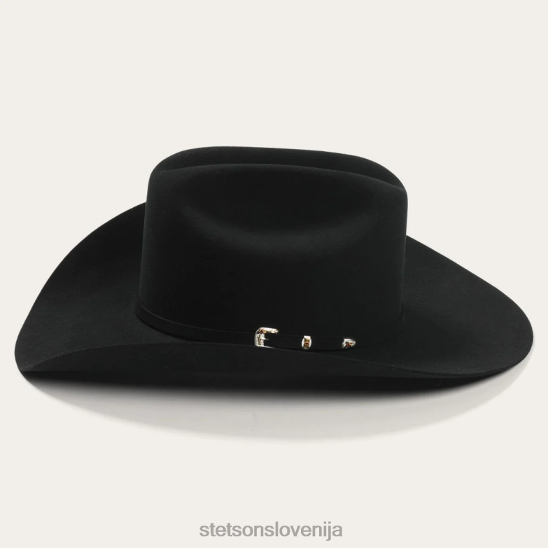 Stetson uniseks el patron 75 premier 30x kavbojski klobuk Z6H88136 Črna pokrivala