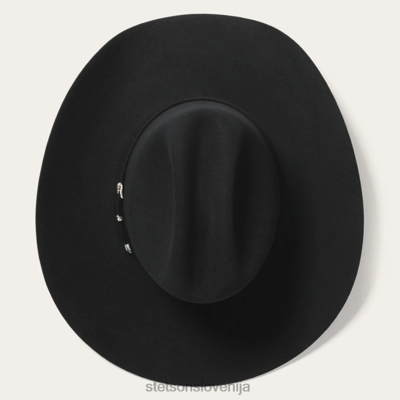 Stetson uniseks el patron 75 premier 30x kavbojski klobuk Z6H88136 Črna pokrivala