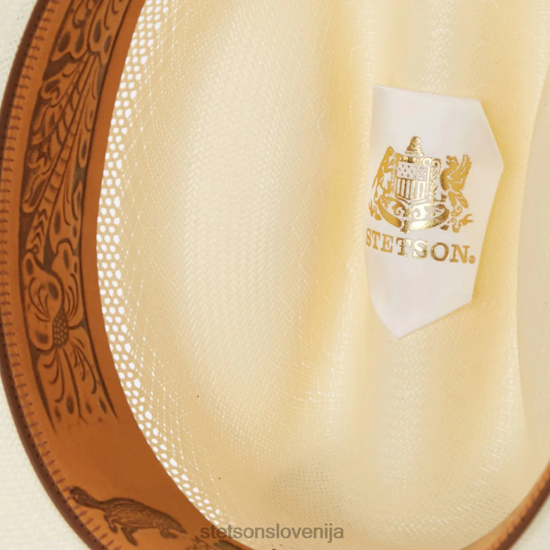 Stetson uniseks grifon 100x slamnati kavbojski klobuk Z6H88177 naravno pokrivala
