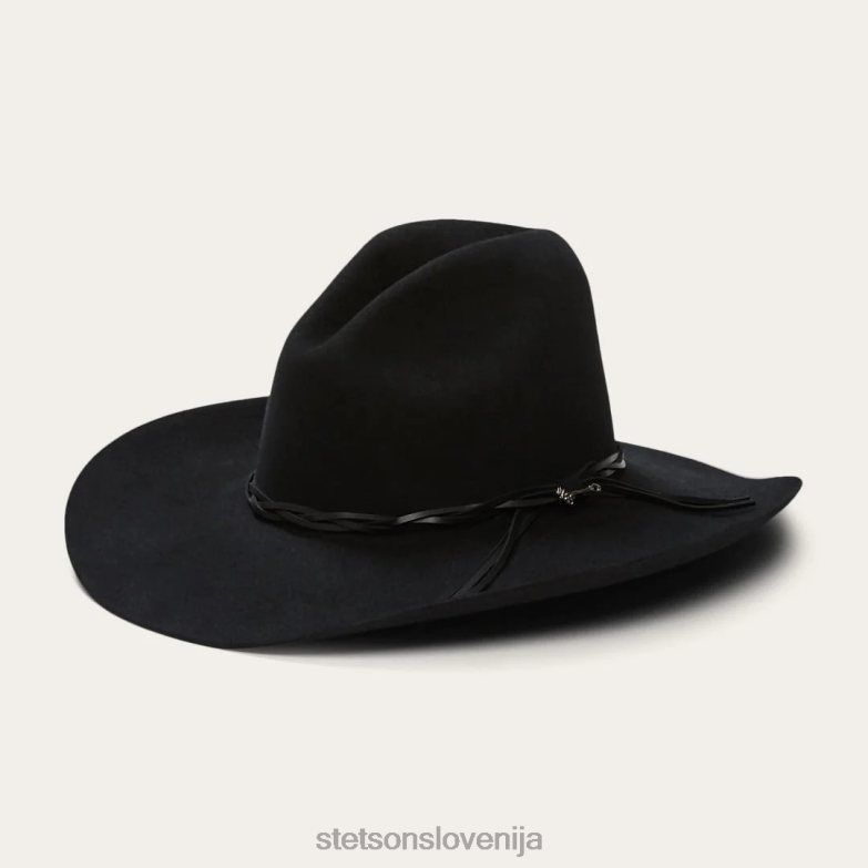 Stetson uniseks gus 6x kavbojski klobuk Z6H8820 Črna pokrivala
