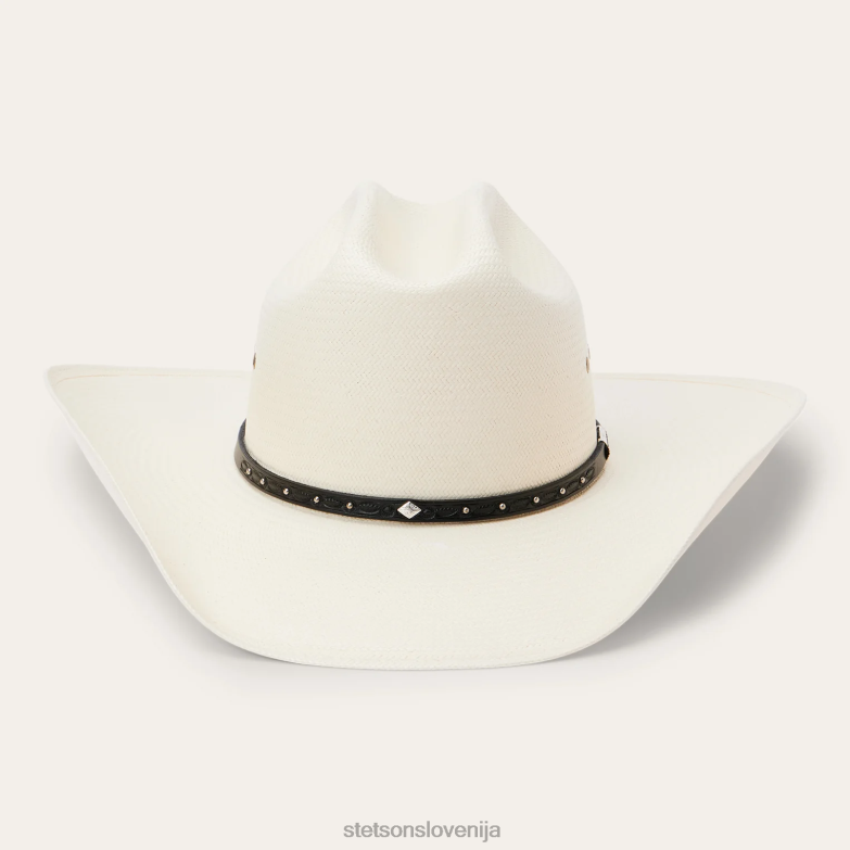 Stetson uniseks hagerman 10x slamnati kavbojski klobuk Z6H88149 naravno pokrivala
