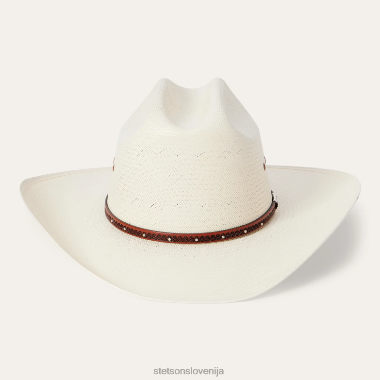 Stetson uniseks haywood 10x slamnati kavbojski klobuk Z6H88167 naravno pokrivala