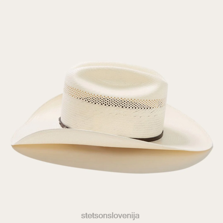 Stetson uniseks lobo 10x slamnati kavbojski klobuk Z6H88140 naravno pokrivala