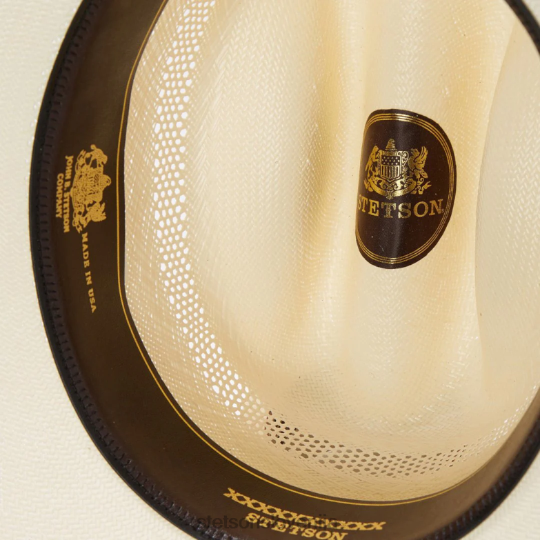 Stetson uniseks lobo 10x slamnati kavbojski klobuk Z6H88140 naravno pokrivala