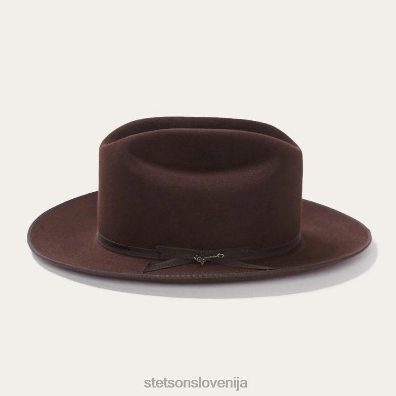 Stetson uniseks odprta cesta 6x kavbojski klobuk Z6H8865 čokolada pokrivala