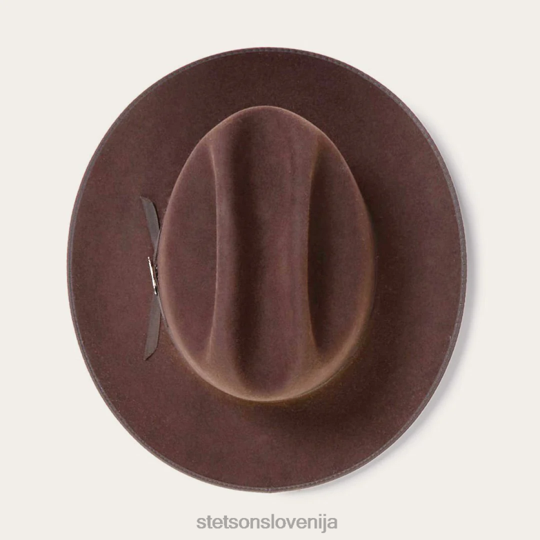Stetson uniseks odprta cesta 6x kavbojski klobuk Z6H8865 čokolada pokrivala