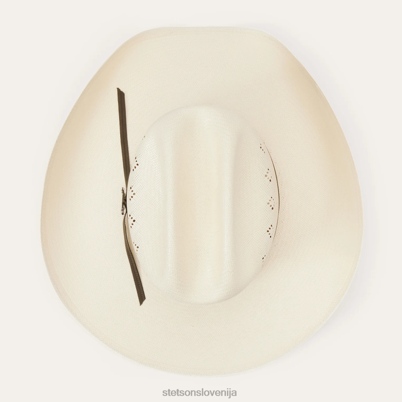 Stetson uniseks pek 10x slamnati kavbojski klobuk Z6H88176 naravno pokrivala