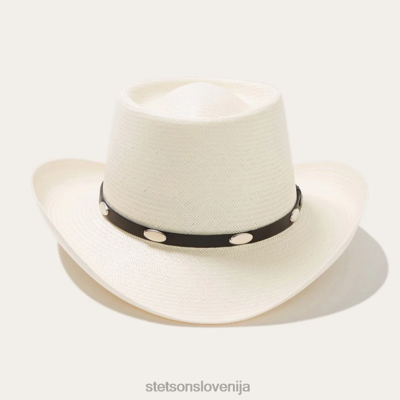 Stetson uniseks royal flush 10x slamnati kavbojski klobuk Z6H88151 naravno pokrivala