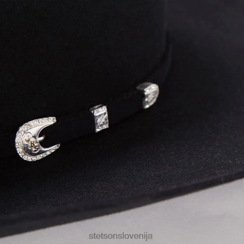 Stetson uniseks shasta 10x premier kavbojski klobuk Z6H883 Črna pokrivala