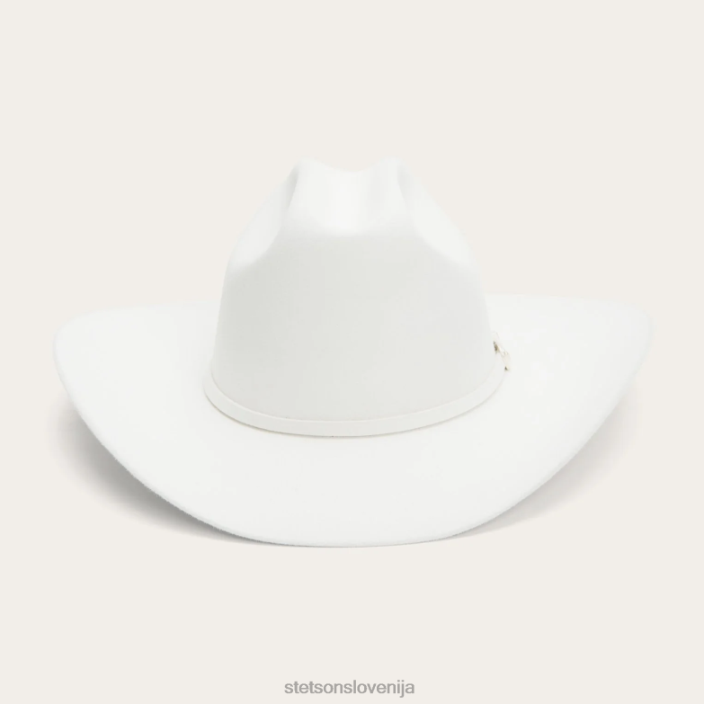 Stetson uniseks shasta 10x premier kavbojski klobuk Z6H8868 bela pokrivala