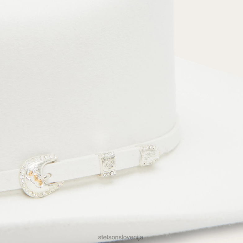 Stetson uniseks shasta 10x premier kavbojski klobuk Z6H8868 bela pokrivala