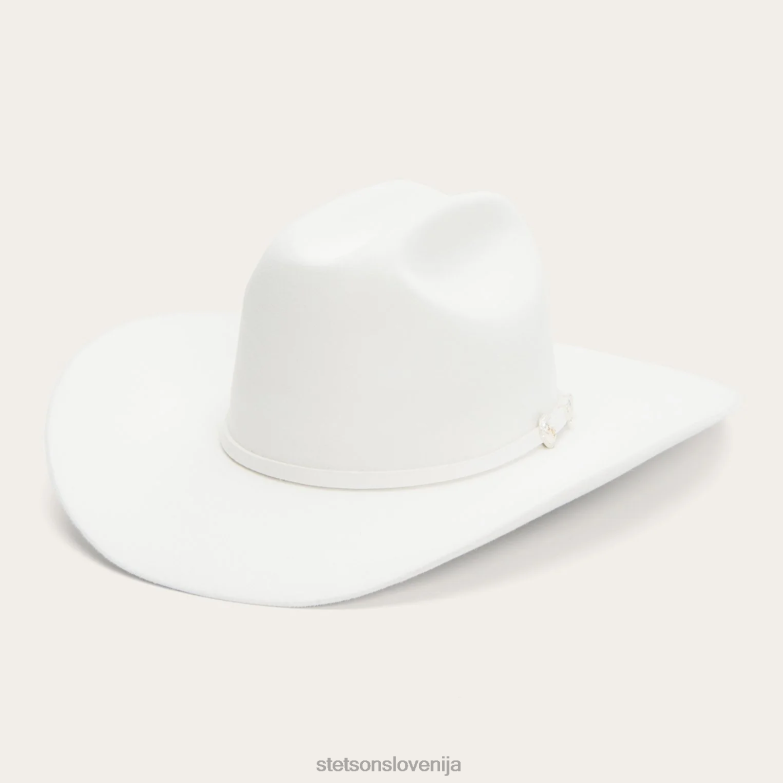 Stetson uniseks shasta 10x premier kavbojski klobuk Z6H8868 bela pokrivala