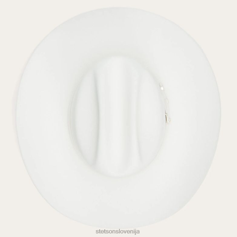 Stetson uniseks shasta 10x premier kavbojski klobuk Z6H8868 bela pokrivala