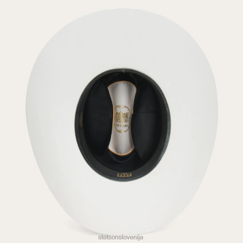 Stetson uniseks shasta 10x premier kavbojski klobuk Z6H8868 bela pokrivala