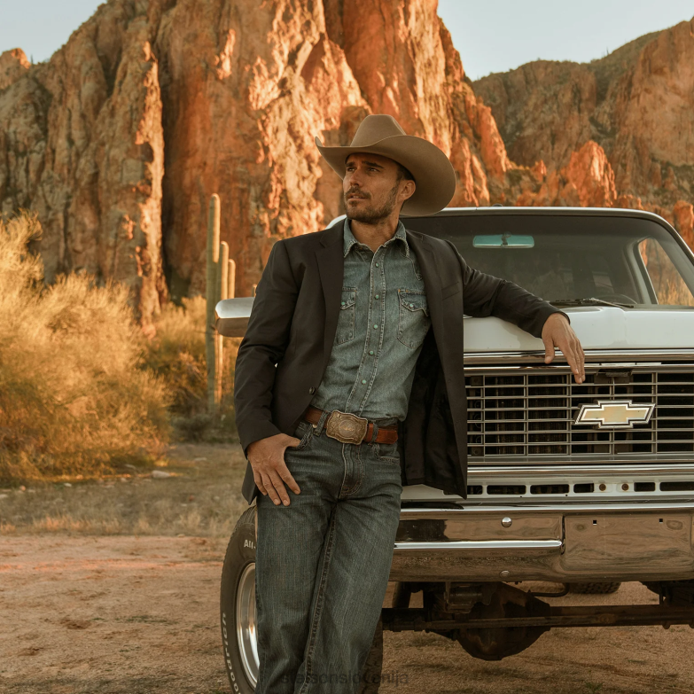 Stetson uniseks skyline 7242 6x kavbojski klobuk Z6H88214 sahara pokrivala