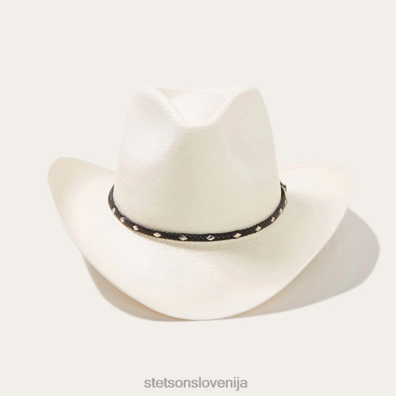 Stetson uniseks slamnati kavbojski klobuk diamond jim 8x Z6H88153 naravno pokrivala