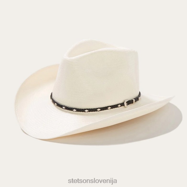 Stetson uniseks slamnati kavbojski klobuk diamond jim 8x Z6H88153 naravno pokrivala