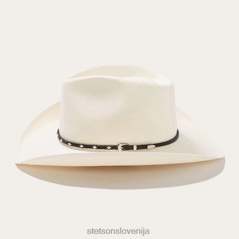 Stetson uniseks slamnati kavbojski klobuk diamond jim 8x Z6H88153 naravno pokrivala