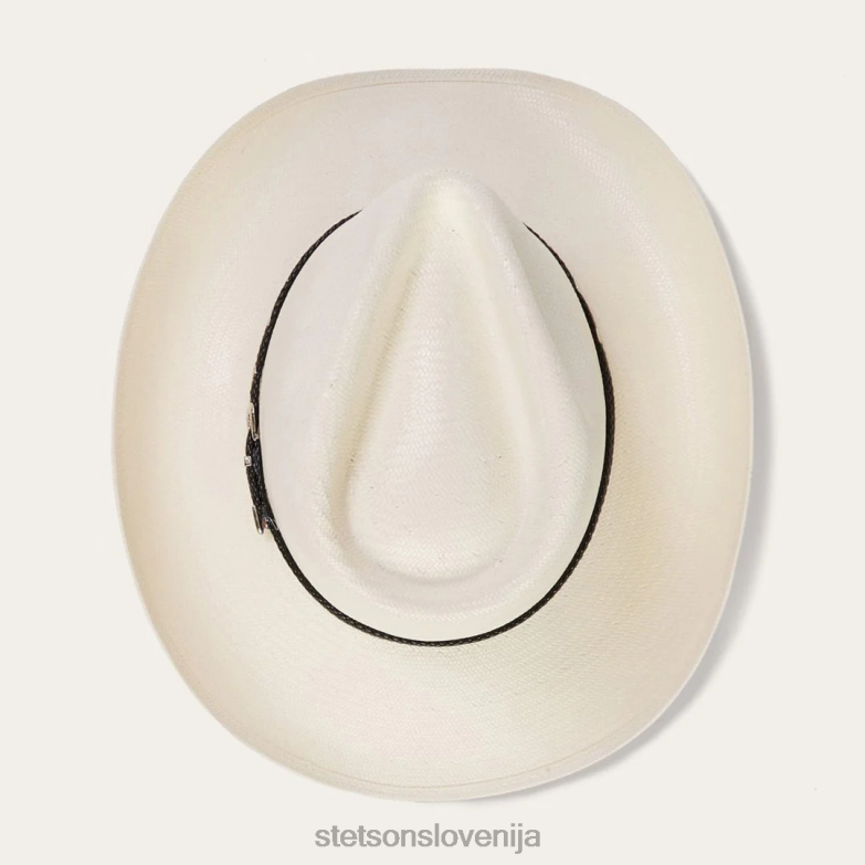 Stetson uniseks slamnati kavbojski klobuk diamond jim 8x Z6H88153 naravno pokrivala